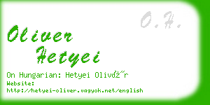 oliver hetyei business card